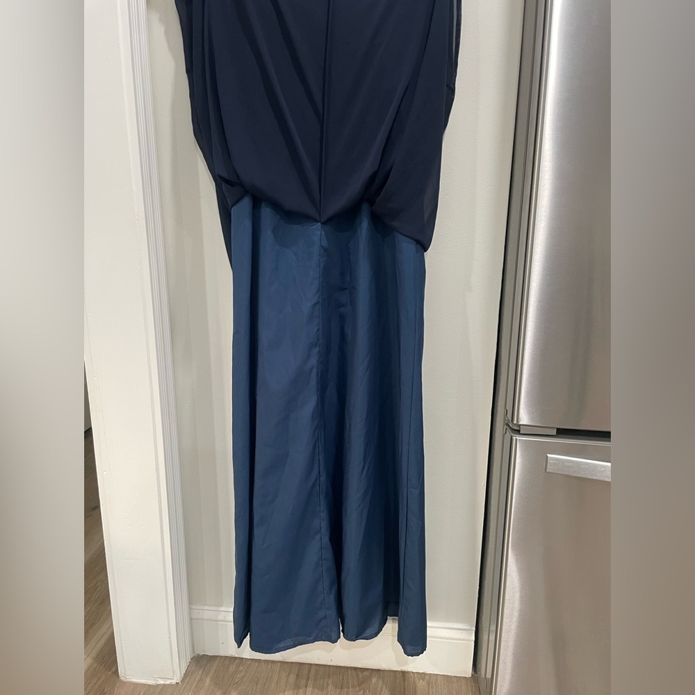 Watters& Watters Size10XL Strapless Navy Dress - Picture 4 of 10